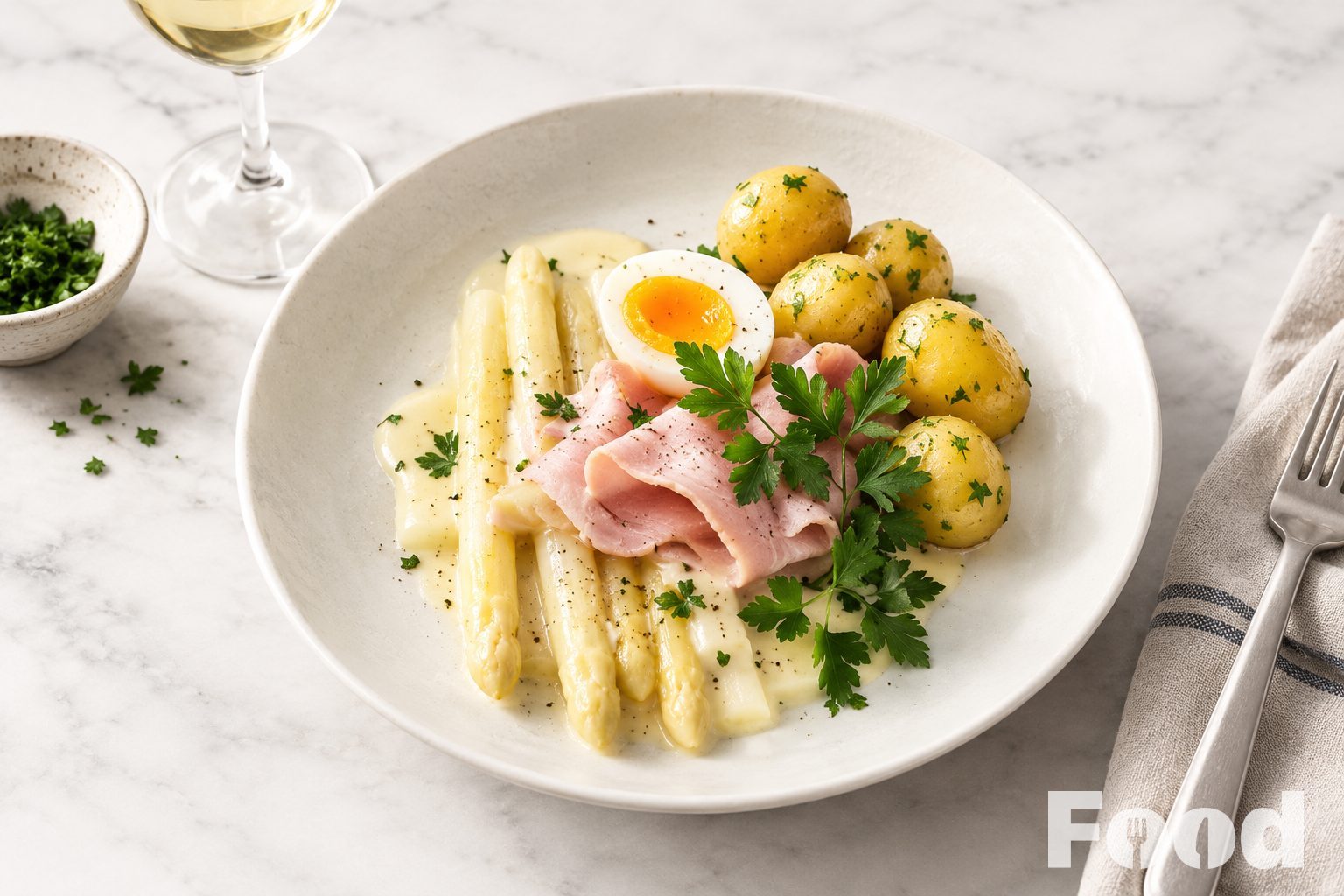 Asperges op Limburgse wijze