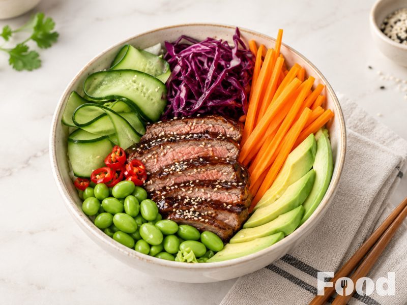 Biefstuk poké bowl