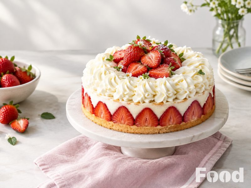Fraisier (Franse aardbeientaart)