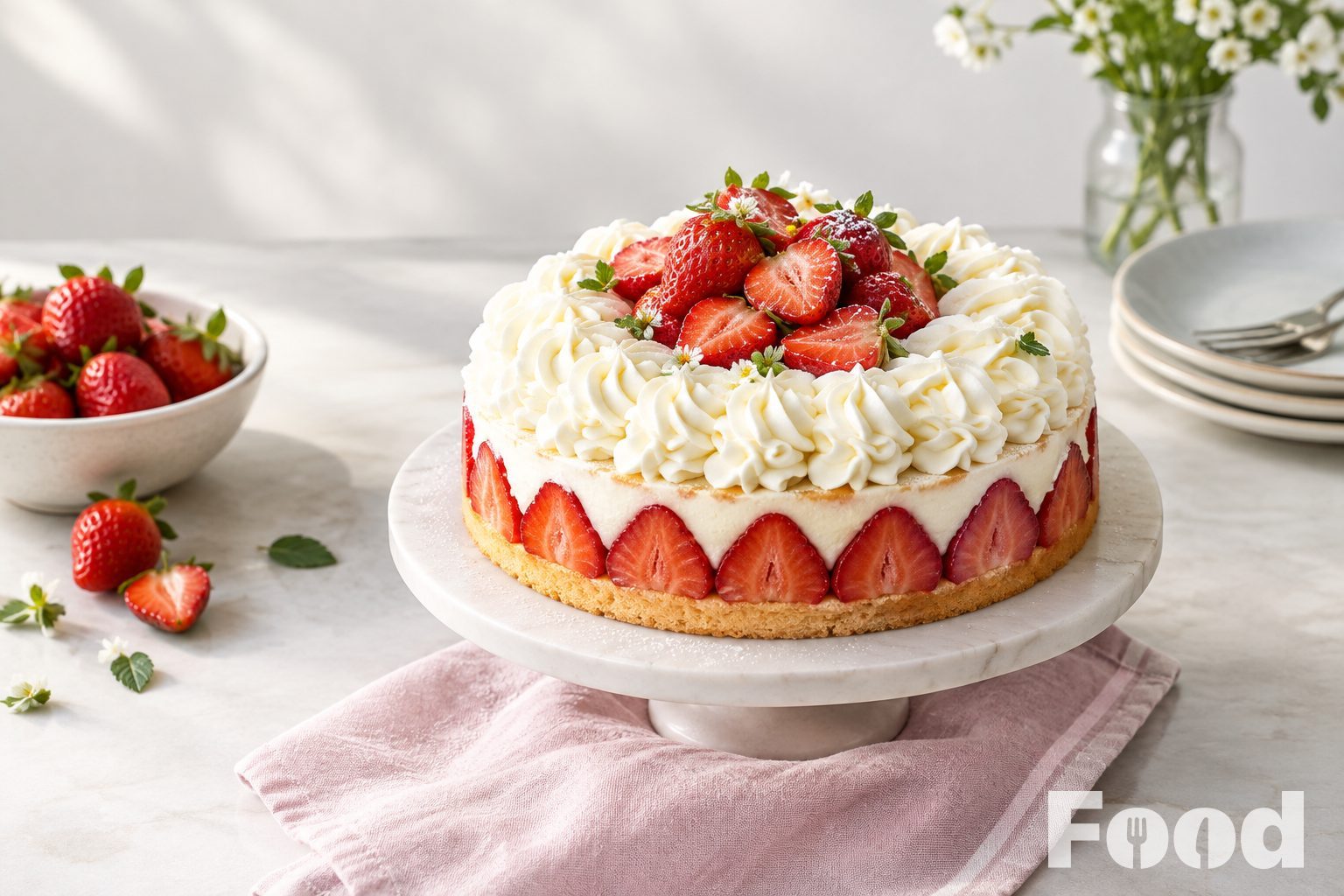 Fraisier (Franse aardbeientaart)