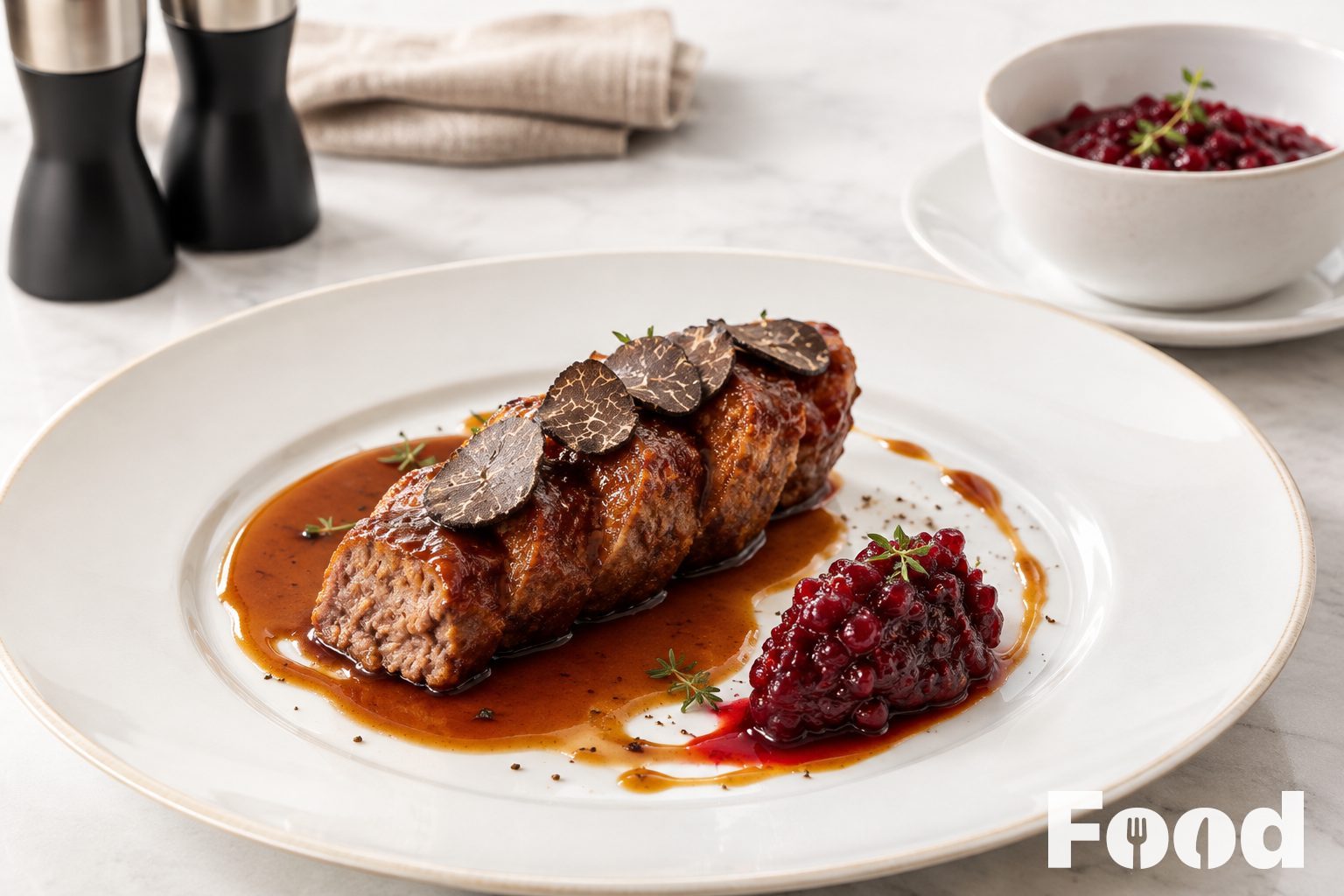 Gehaktbroodje met Madeirajus