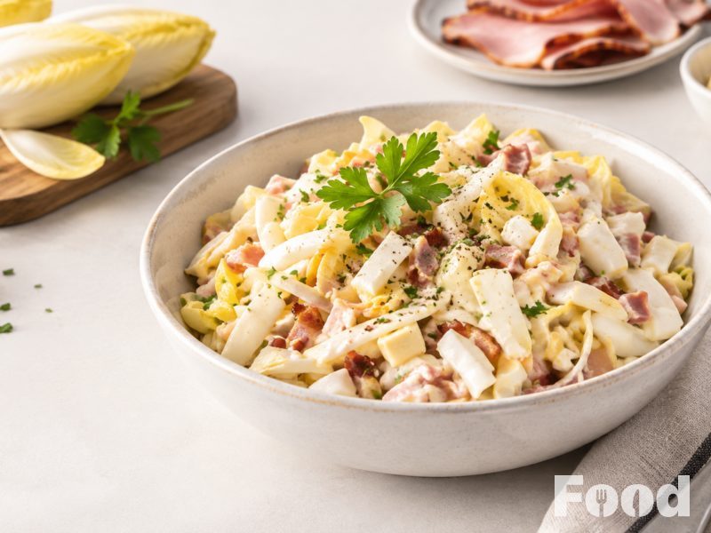 Goedgevulde witlofsalade