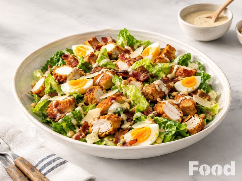 Maaltijdsalade met krokante kip