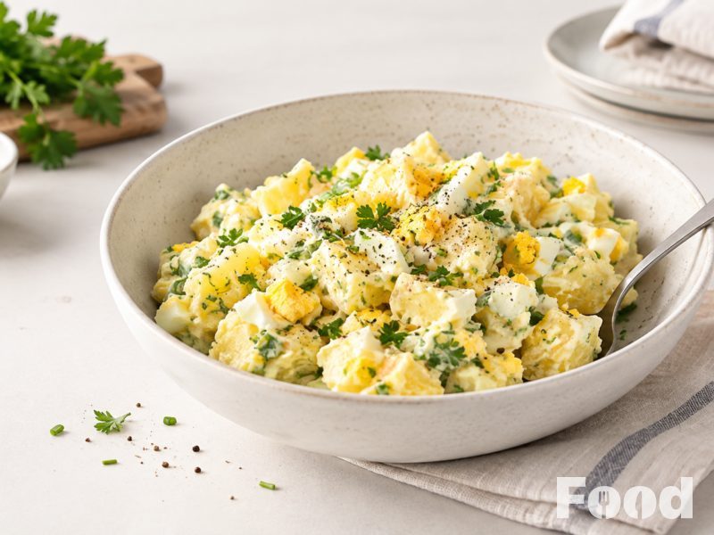 Makkelijke aardappelsalade met ei