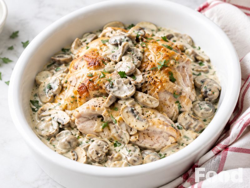 Orloffgebraad met champignonroomsaus