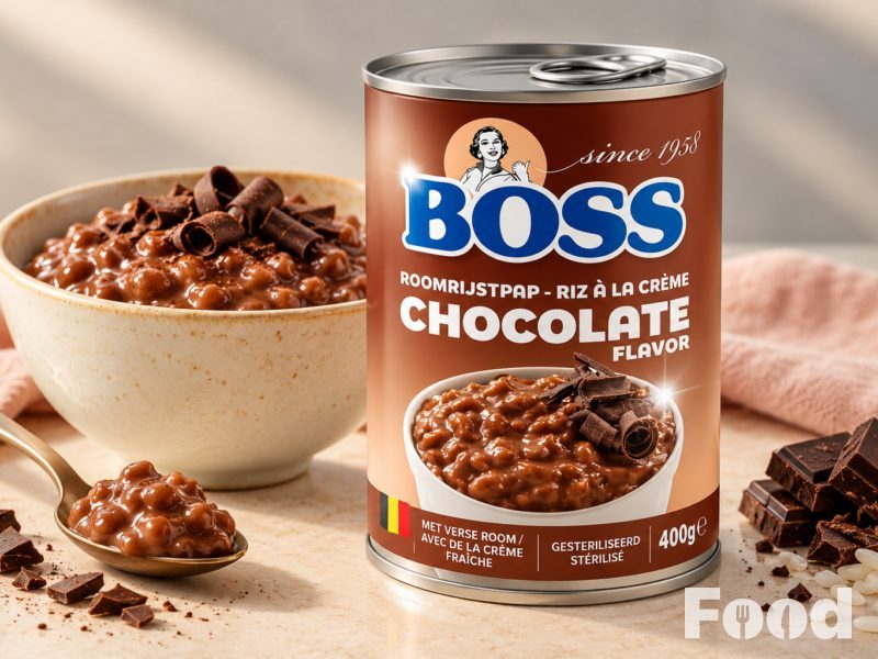 Chocolade-rijstepap zoals uit blik