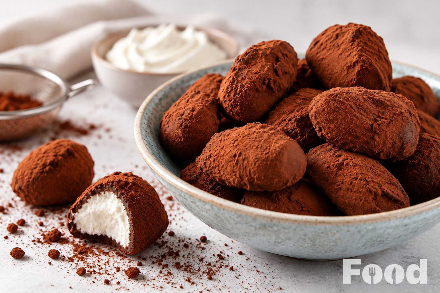 Slagroomtruffels